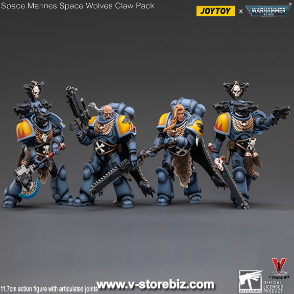 JOYTOY Warhammer 40K: Space Marines Space Wolves Claw Pack