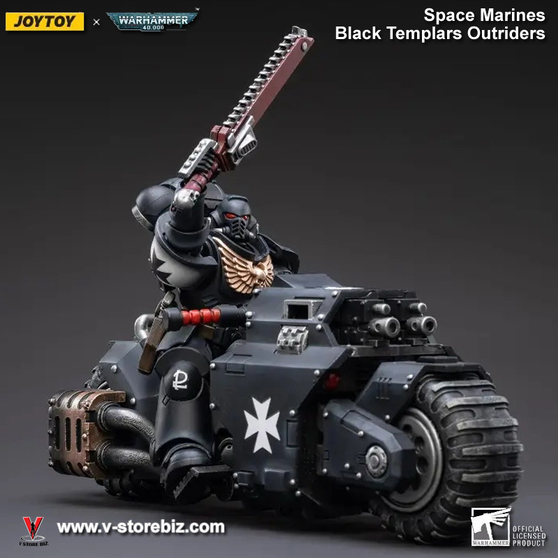 Joytoy Warhammer 40K Space Marines Black Templars Outriders