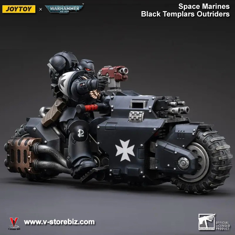 Joytoy Warhammer 40K Space Marines Black Templars Outriders