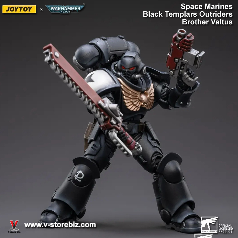 Joytoy Warhammer 40K Space Marines Black Templars Outriders