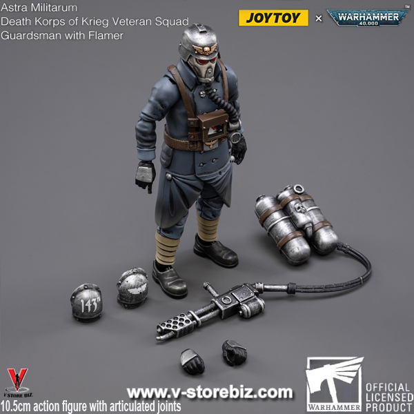 JoyToy Warhammer 40K Death Korps of Krieg Veteran Squad - Guardsman With Flamer