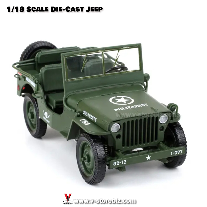 1/18 Scale Die-Cast Tactical Jeep