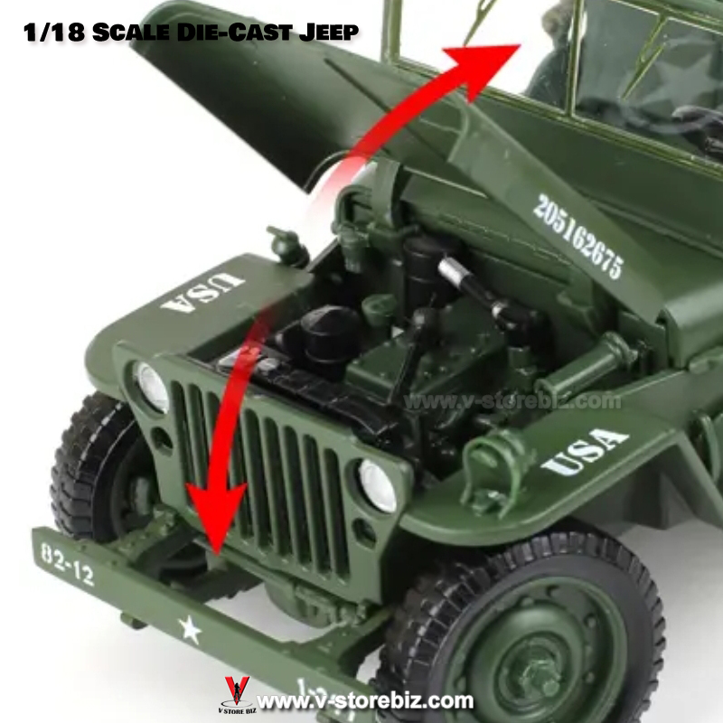 1/18 Scale Die-Cast Tactical Jeep