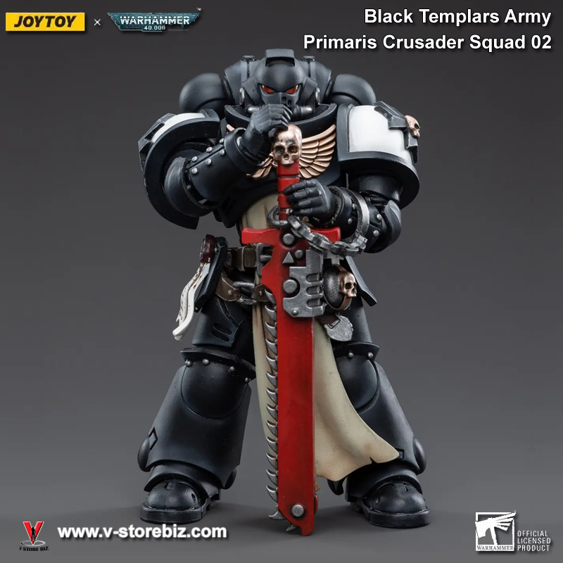 JOYTOY Warhammer 40K Black Templars Army Primaris INITIATE EGELARD