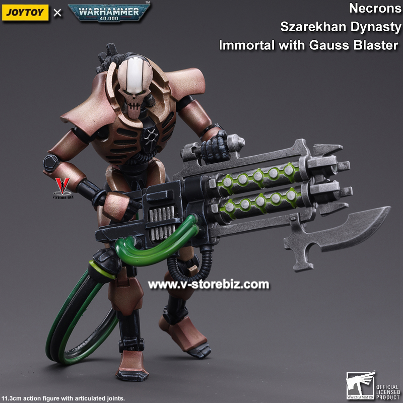 JOYTOY Warhammer 40K Necrons Szarekhan Dynasty lmmortal with Gauss Blaster