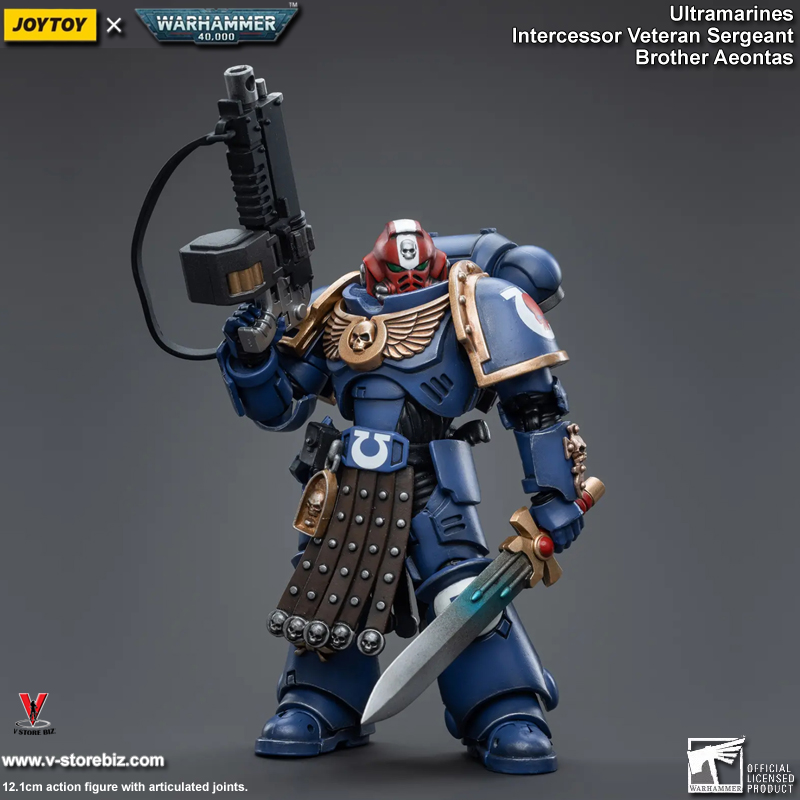 JOYTOY Warhammre 40K Ultramarines Intercessor Veteran Sergeant Brother Aeontas