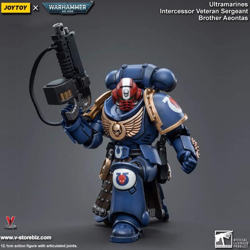 JOYTOY Warhammre 40K Ultramarines Intercessor Veteran Sergeant Brother Aeontas