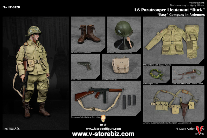 Facepoolfigure FP012B US Paratrooper Lieutenant Buck (Jumper Uniform)