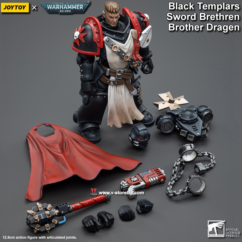 JOYTOY Warhammer 40K Black Templars Sword Brethren Brother Dragen