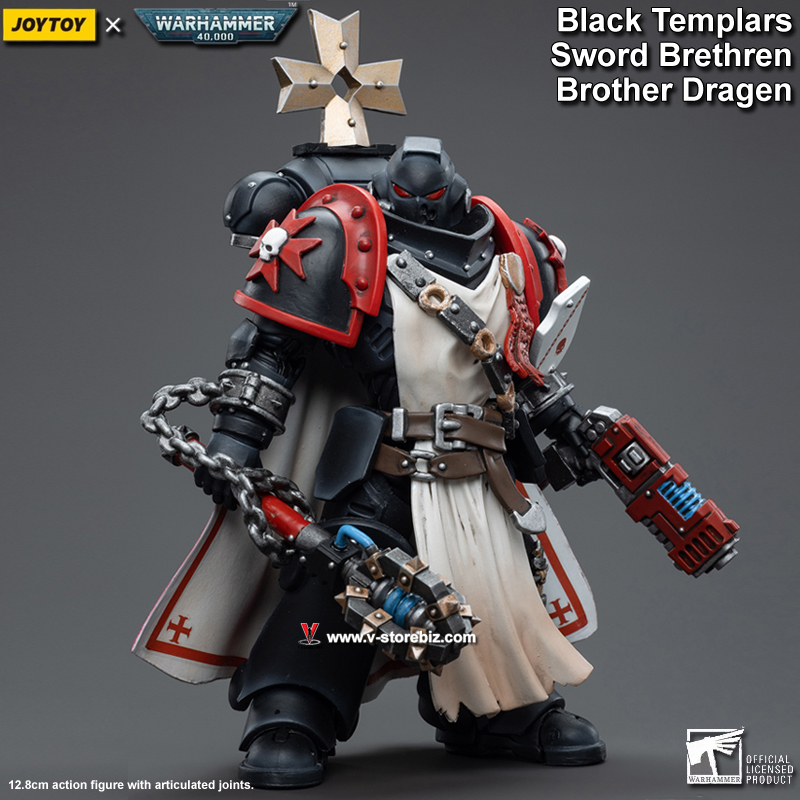 JOYTOY Warhammer 40K Black Templars Sword Brethren Brother Dragen