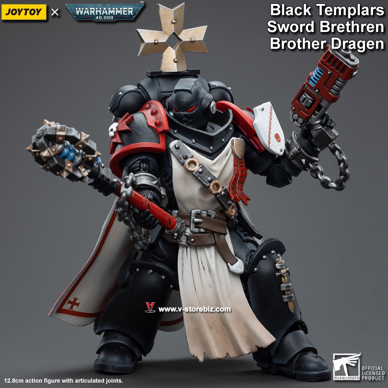 JOYTOY Warhammer 40K Black Templars Sword Brethren Brother Dragen