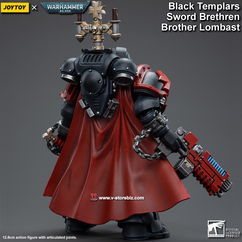 JOYTOY Warhammer 40K Black Templars Sword Brethren Brother Lombast