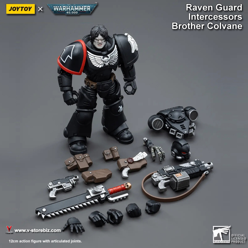 JOYTOY Warhammer 40K Raven Guard Intercessors Brother Colvane