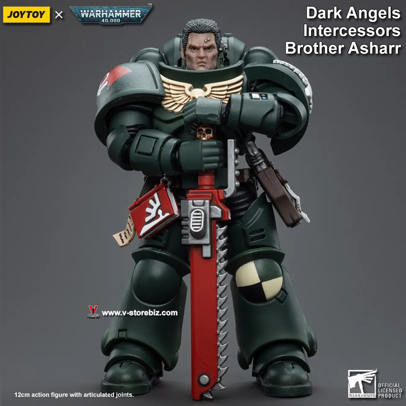 JOYTOY Warhammer 40K Dark Angels Intercessors: Brother Asharr