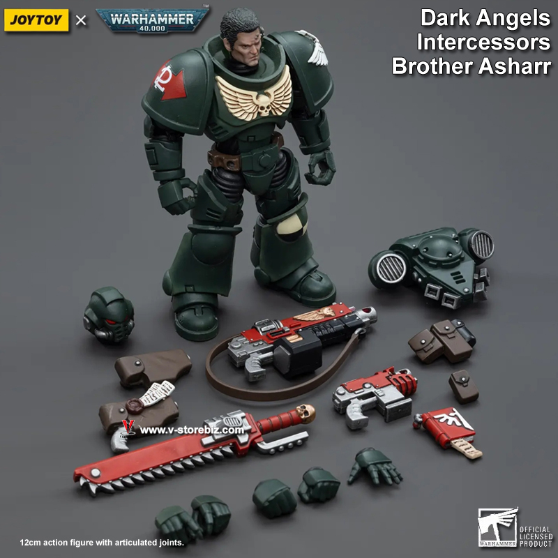 JOYTOY Warhammer 40K Dark Angels Intercessors: Brother Asharr