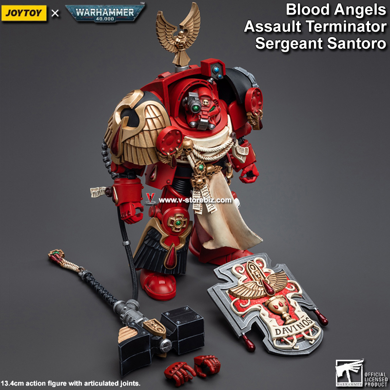 JOYTOY Warhammer 40K Blood Angels Assault Terminators Sergeant Santoro