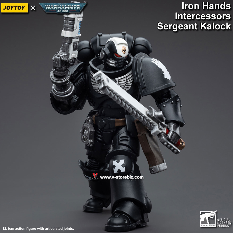 JOYTOY Warhammer 40K Iron Hands Assault Intercessors Sergeant Kalock