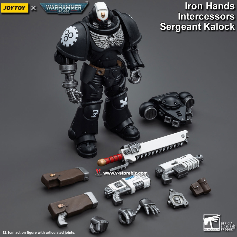 JOYTOY Warhammer 40K Iron Hands Assault Intercessors Sergeant Kalock