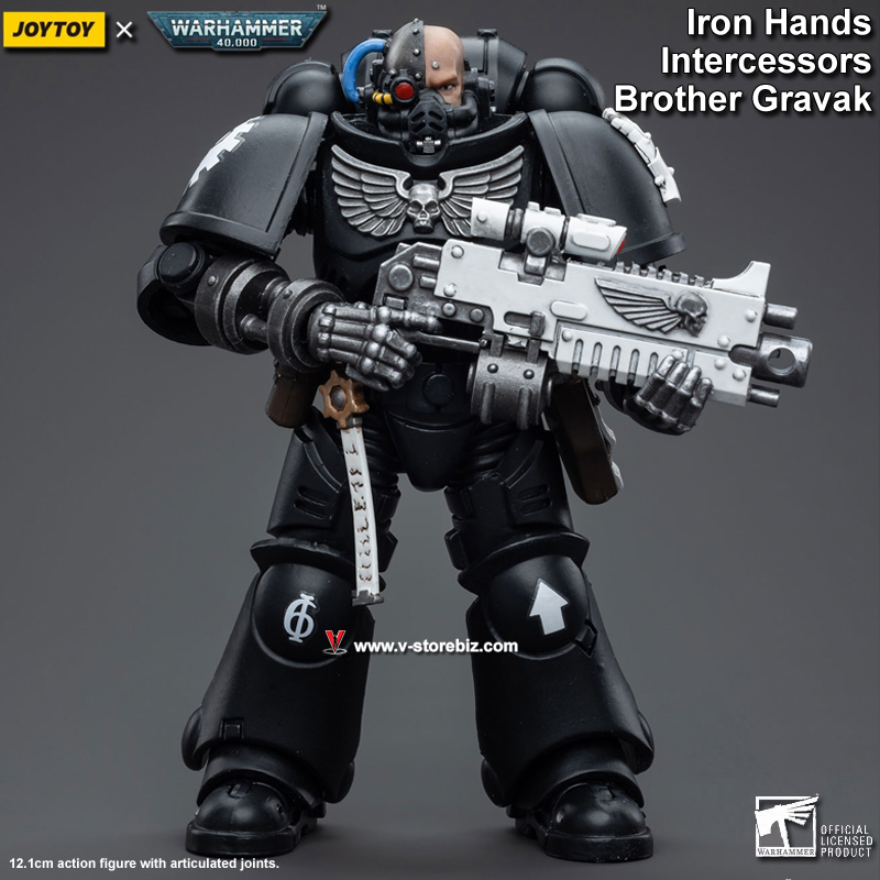 JOYTOY Warhammer 40K Iron Hands Intercessors Brother Gravak