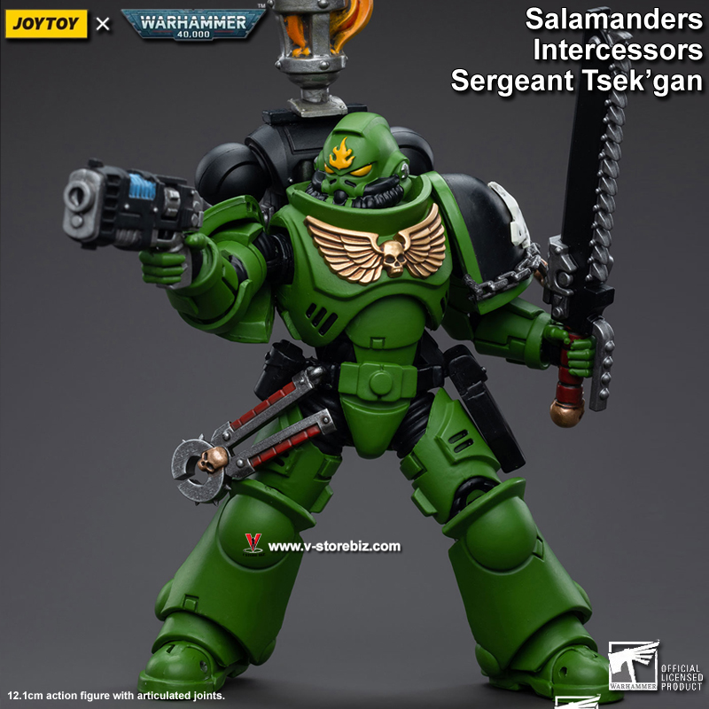 JOYTOY Warhammer 40K Salamanders Intercessors Sergeant Tsek'gan