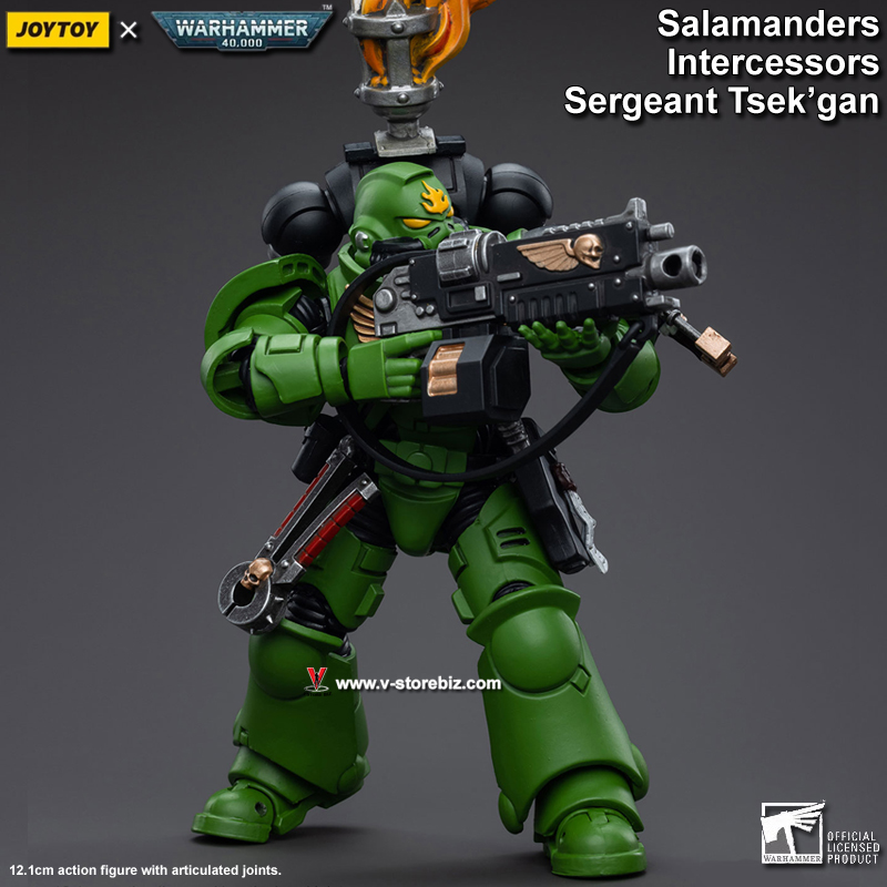 JOYTOY Warhammer 40K Salamanders Intercessors Sergeant Tsek'gan