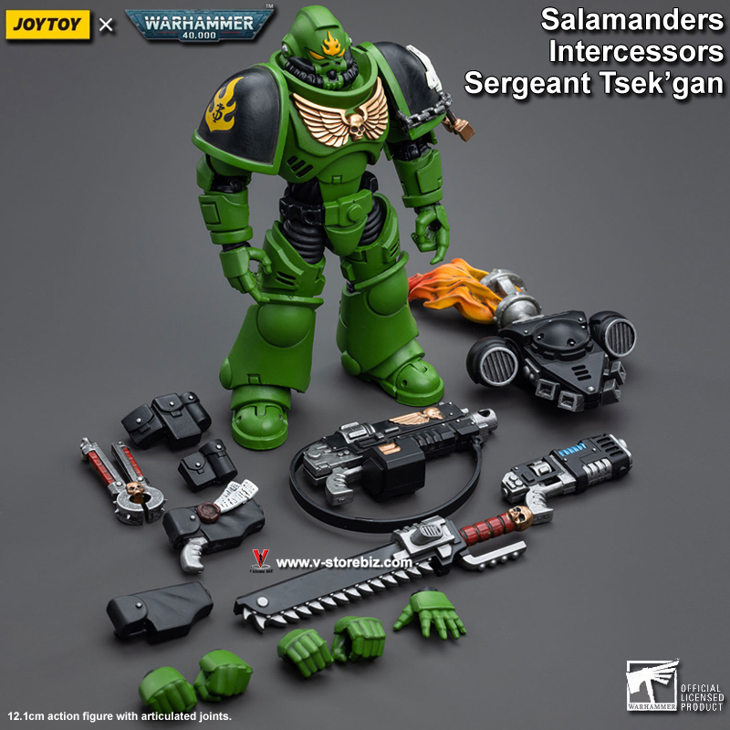 JOYTOY Warhammer 40K Salamanders Intercessors Sergeant Tsek'gan
