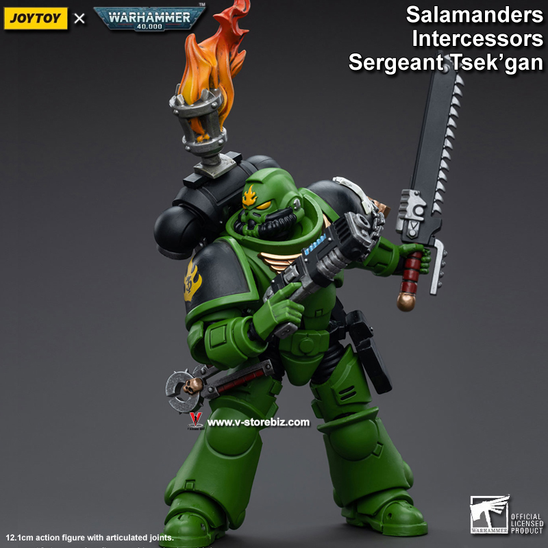 JOYTOY Warhammer 40K Salamanders Intercessors Sergeant Tsek'gan