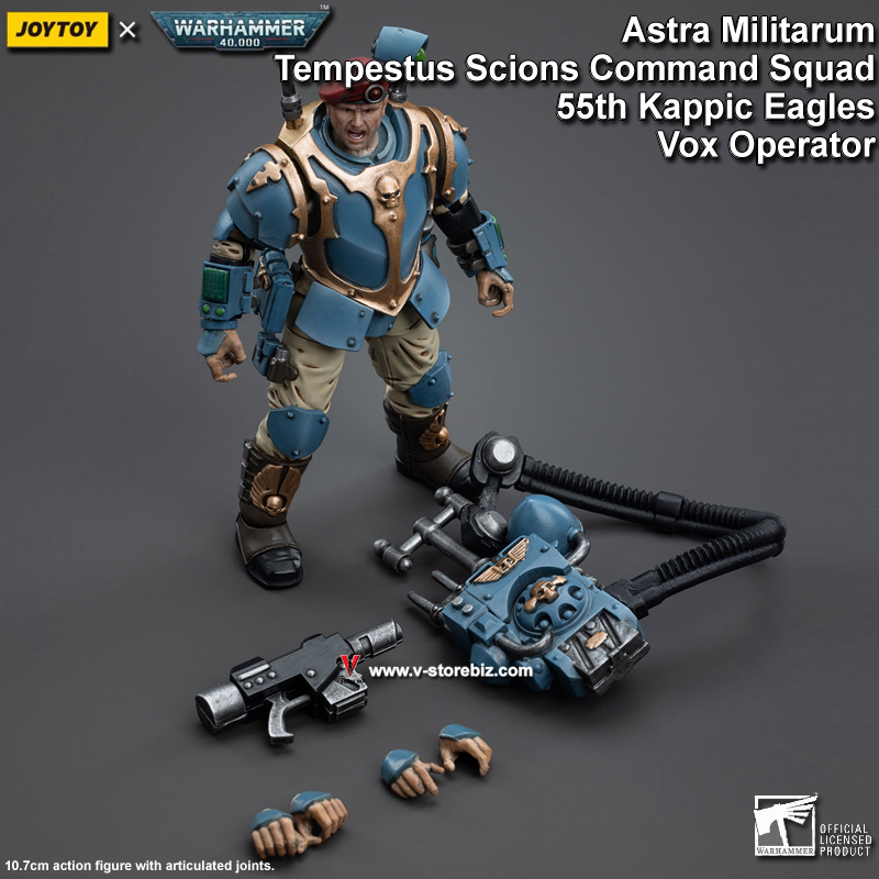 JOYTOY Warhammer 40K Astra Militarum Tempestus Scions 55th Kappic Eagles Vox Operator