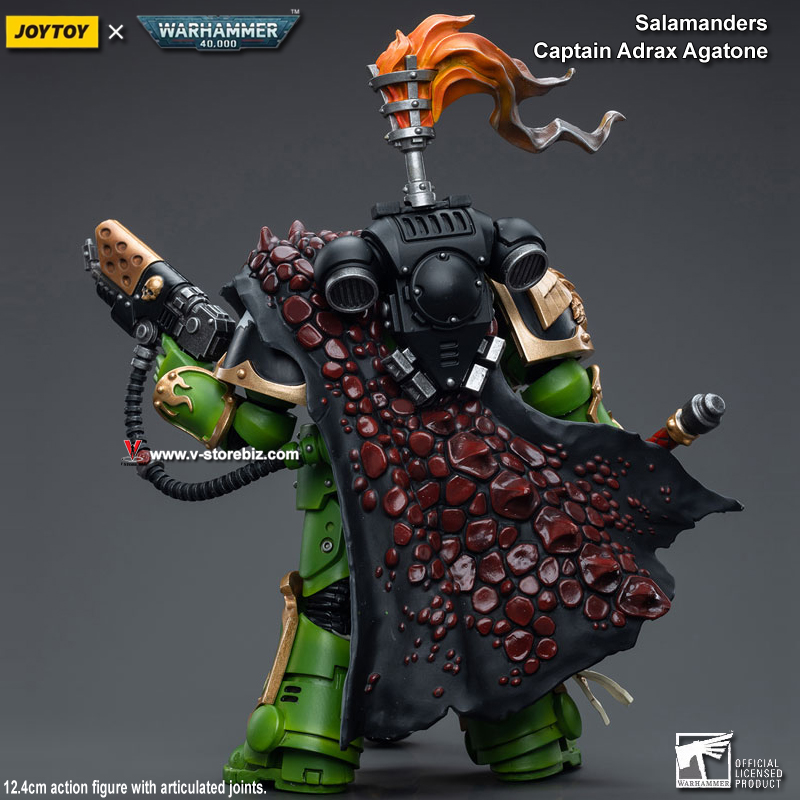 JOYTOY Warhammer 40K Salamanders: Captain Adrax Agatone