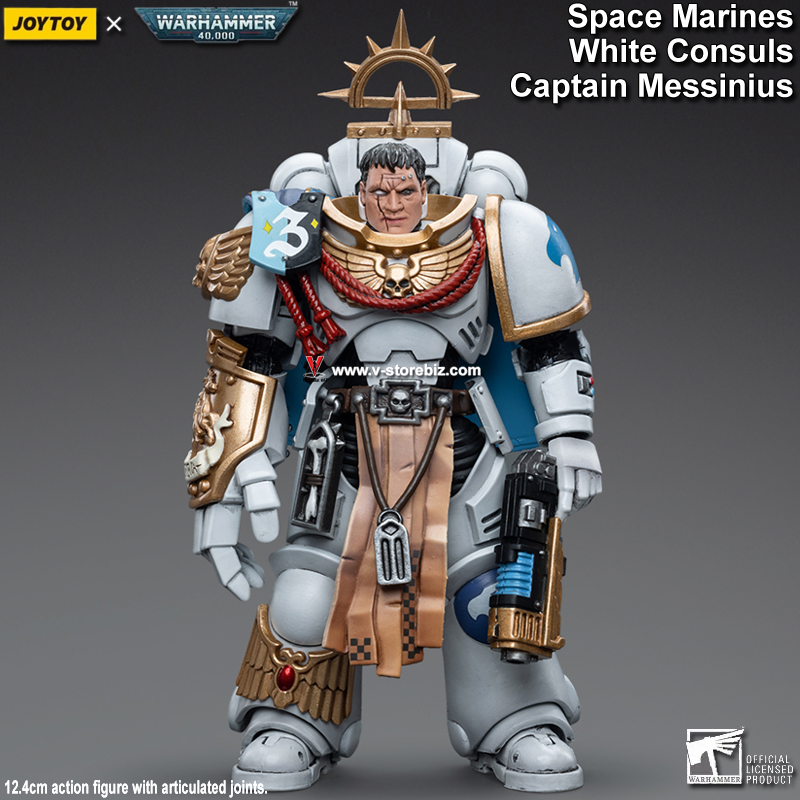JOYTOY Warhammer 40K Space Marines White Consuls: Captain Messinius
