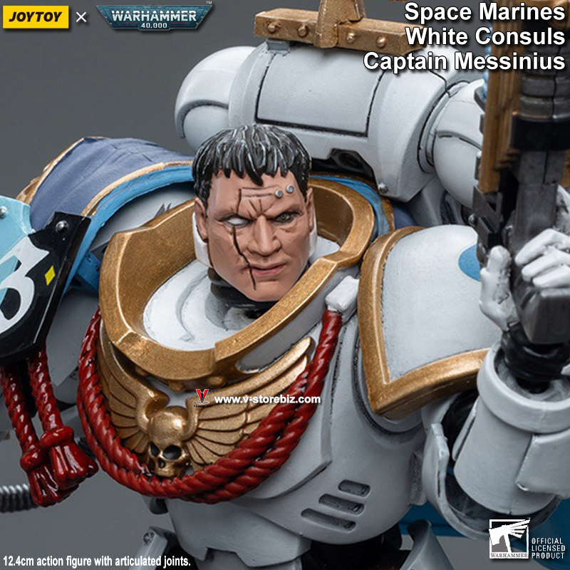 JOYTOY Warhammer 40K Space Marines White Consuls: Captain Messinius