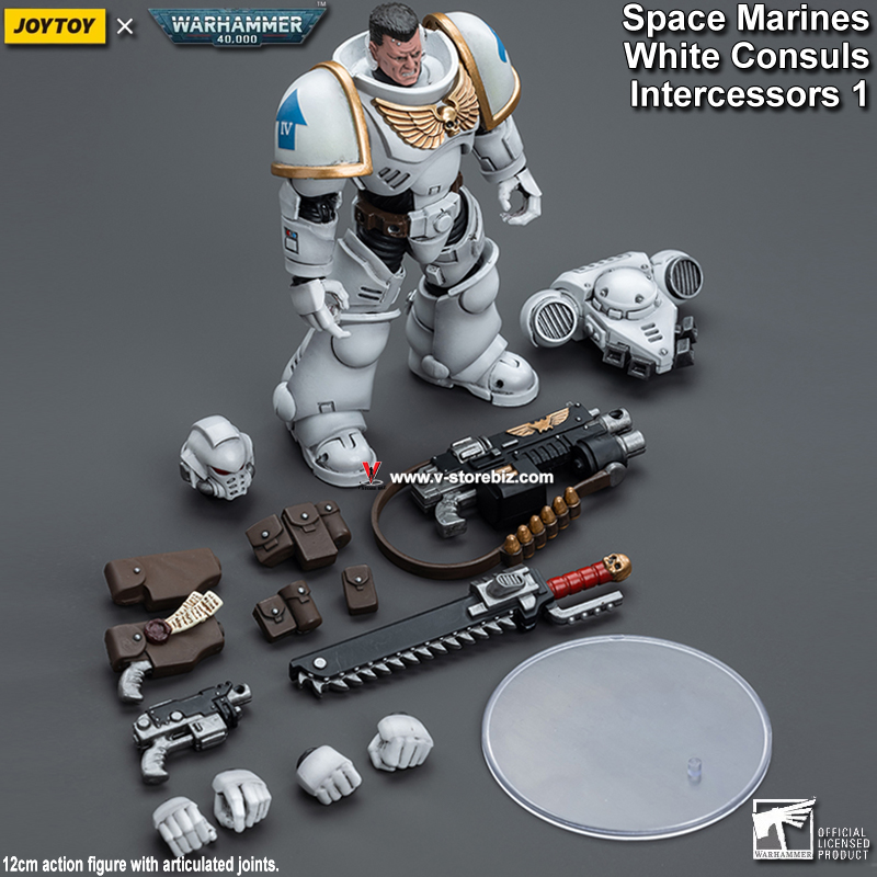 JOYTOY Warhammer 40K Space Marines White Consuls: Intercessors 1