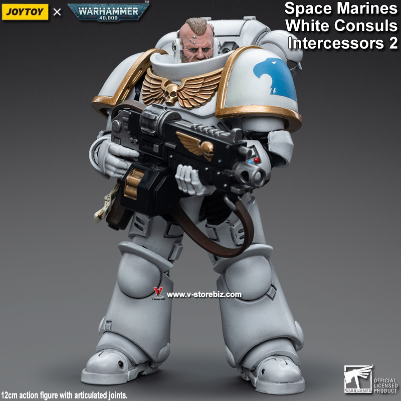 JOYTOY Warhammer 40K Space Marines White Consuls: Intercessors 2