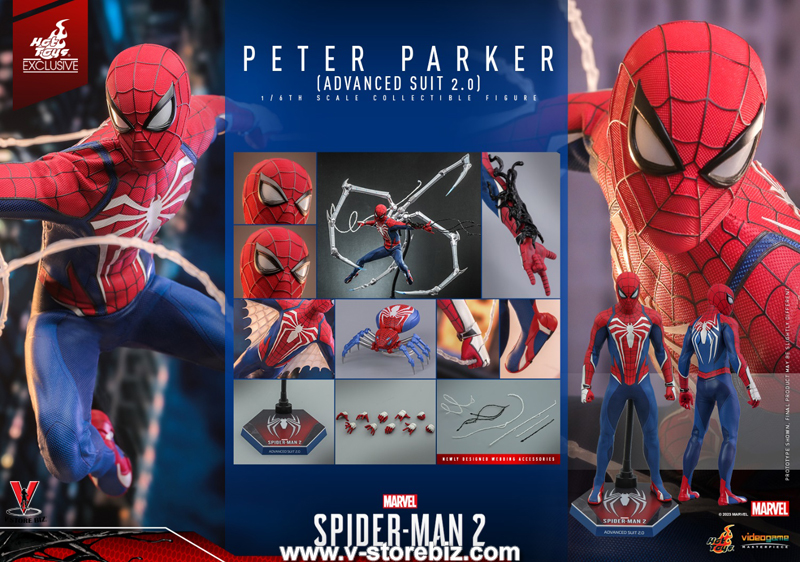 Hot Toys VGM54 Marvel's Spider-Man 2 - Peter Parker (Advanced Suit 2.0) [Hot Toys Exclusive]