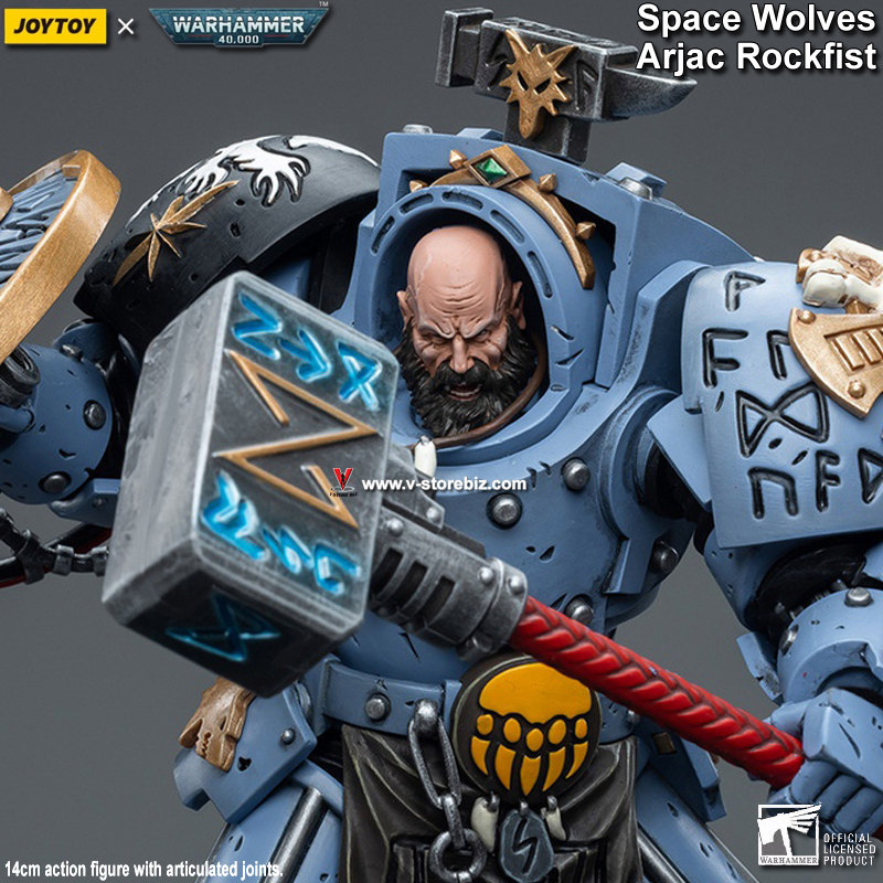 JOYTOY Warhammer 40K Space Wolves Arjac Rockfist