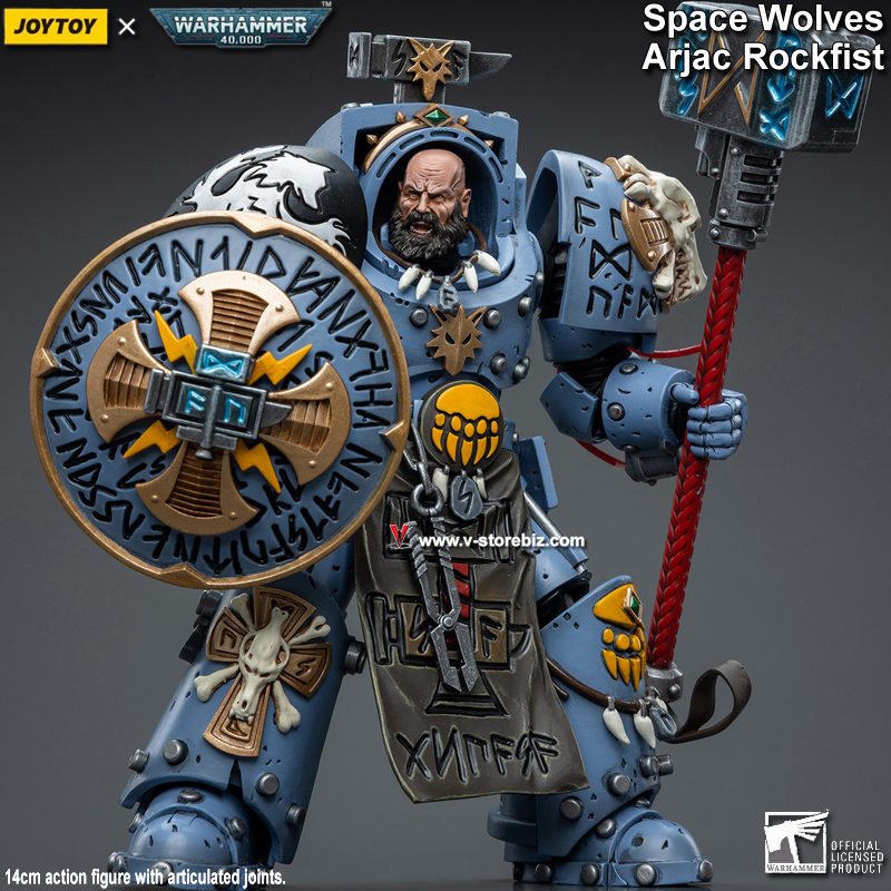 JOYTOY Warhammer 40K Space Wolves Arjac Rockfist