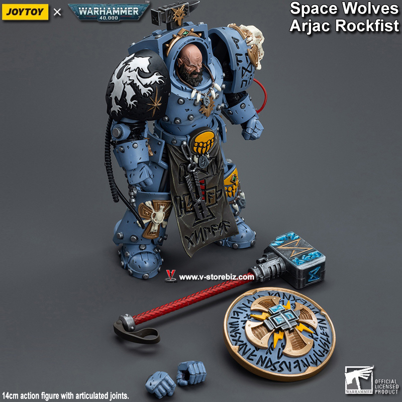 JOYTOY Warhammer 40K Space Wolves Arjac Rockfist