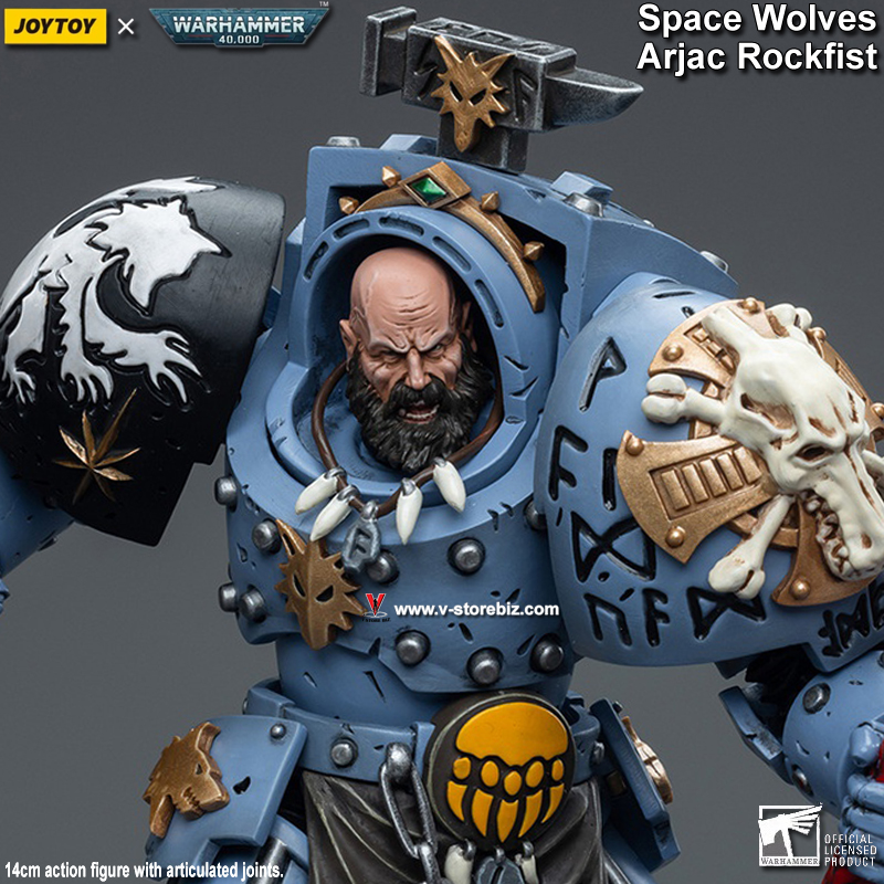 JOYTOY Warhammer 40K Space Wolves Arjac Rockfist