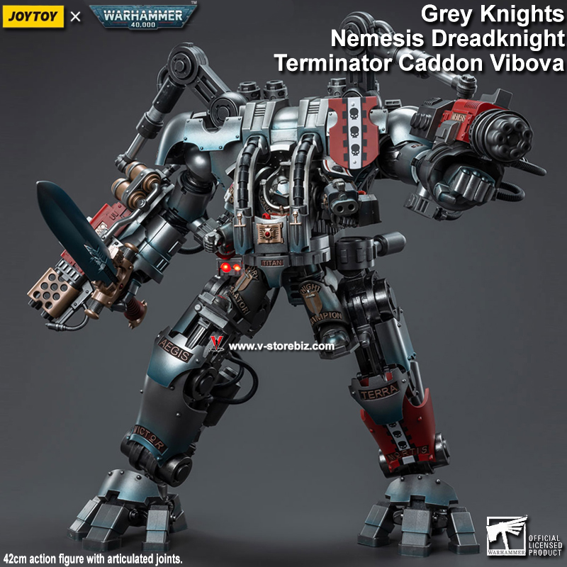 JOYTOY Warhammer 40K: Grey Knights - Nemesis Dreadknight w/ Caddon Vibova