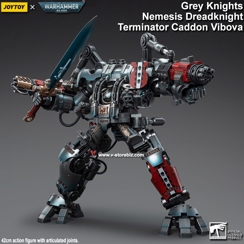 JOYTOY Warhammer 40K: Grey Knights - Nemesis Dreadknight w/ Caddon Vibova