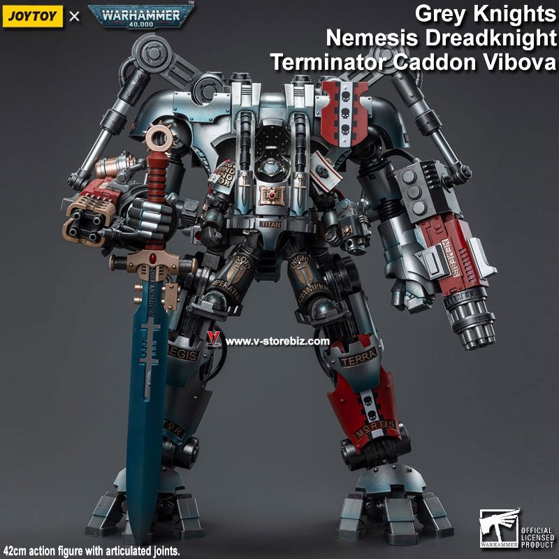 JOYTOY Warhammer 40K: Grey Knights - Nemesis Dreadknight w/ Caddon Vibova