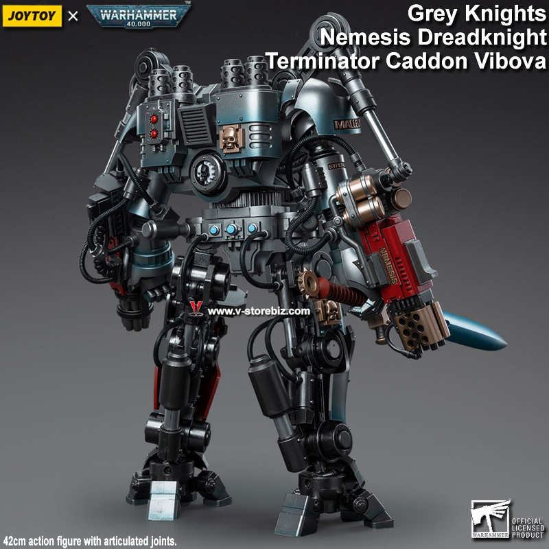 JOYTOY Warhammer 40K: Grey Knights - Nemesis Dreadknight w/ Caddon Vibova