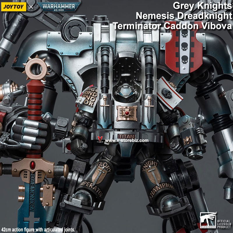 JOYTOY Warhammer 40K: Grey Knights - Nemesis Dreadknight w/ Caddon Vibova