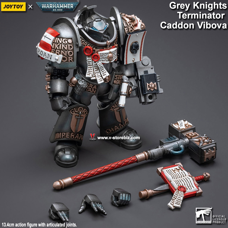 JOYTOY Warhammer 40K: Grey Knights - Nemesis Dreadknight w/ Caddon Vibova