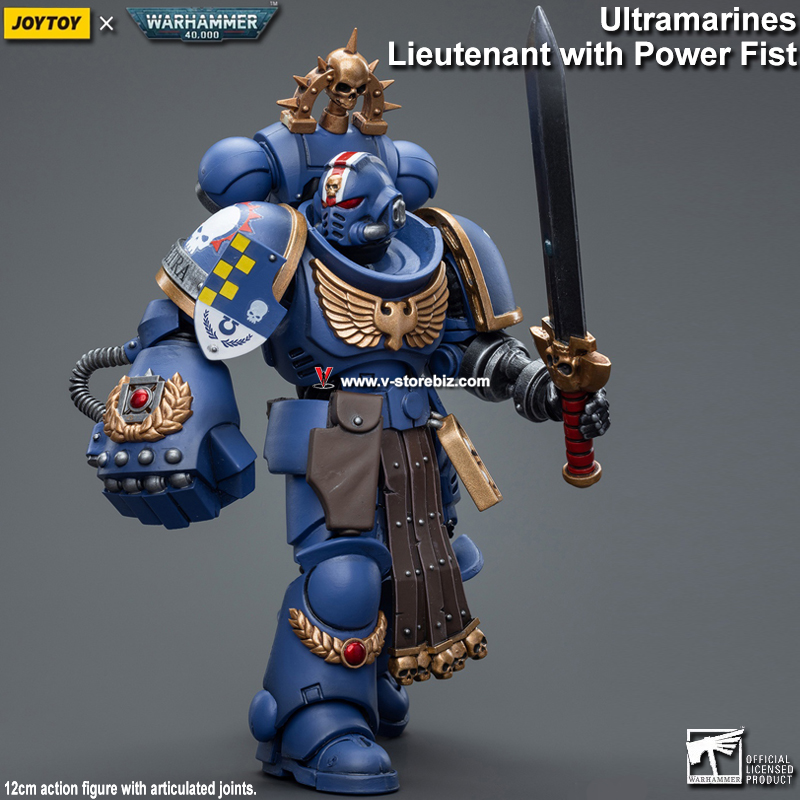 JOYTOY Warhammer 40K: Ultramarines Lieutenant with Power Fist