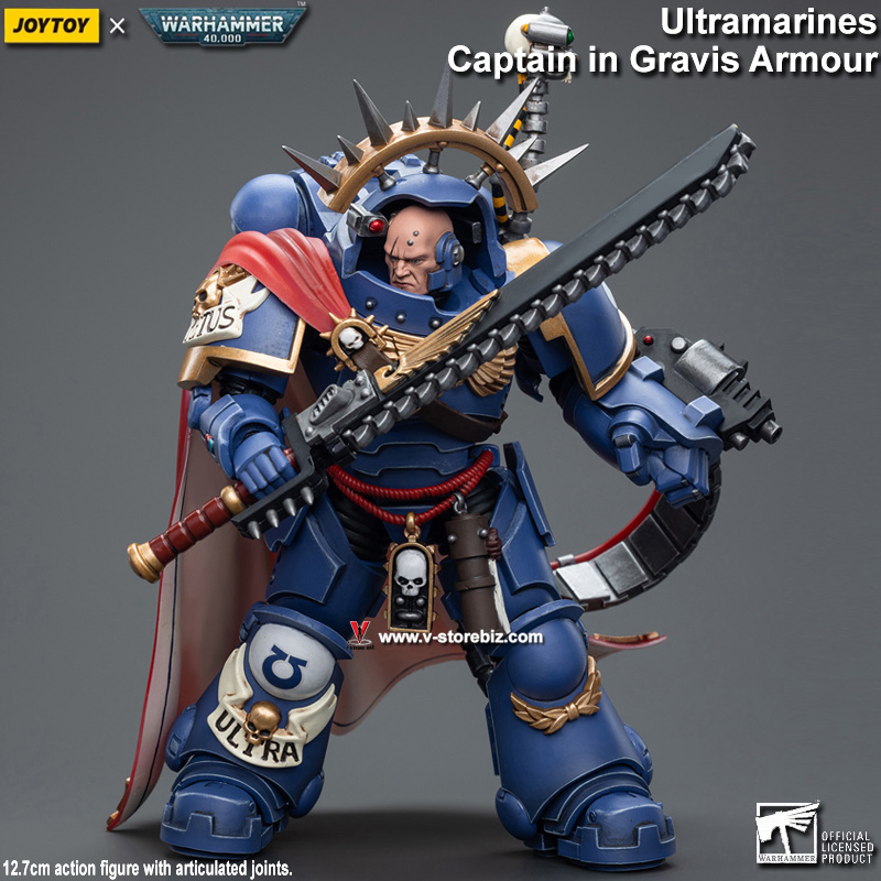JOYTOY Warhammer 40K: Ultramarines Captain in Gravis Armour
