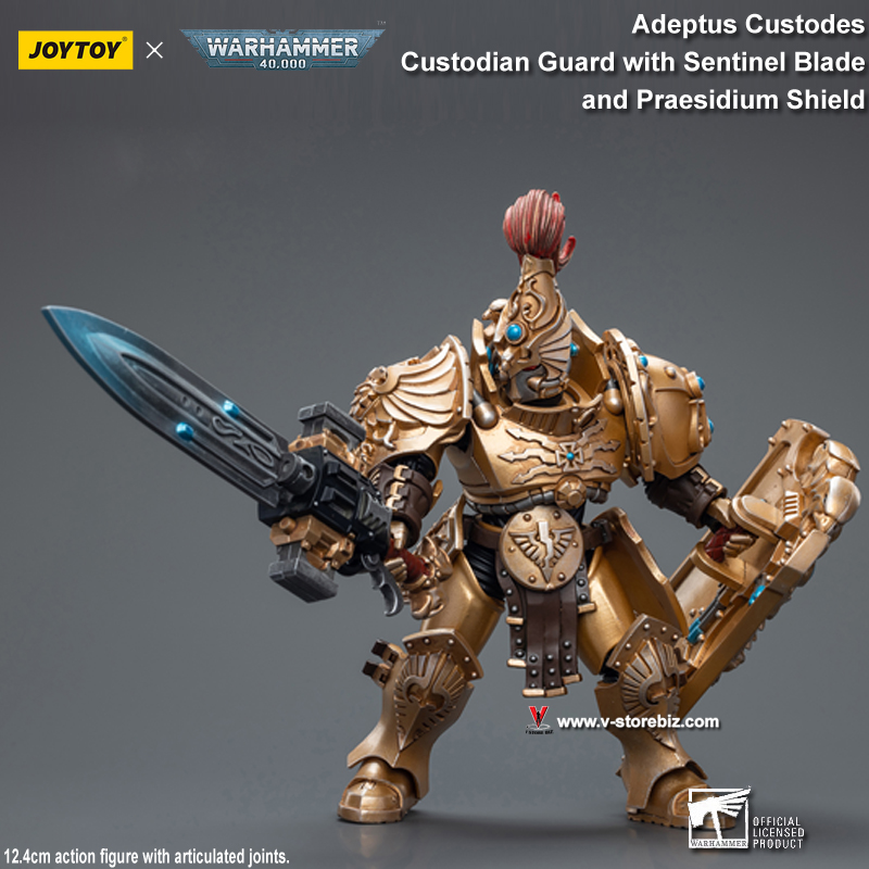 JOYTOY Warhammer 40K Adeptus Custodes Custodian Guard with Sentinel Blade and Praesidium Shield