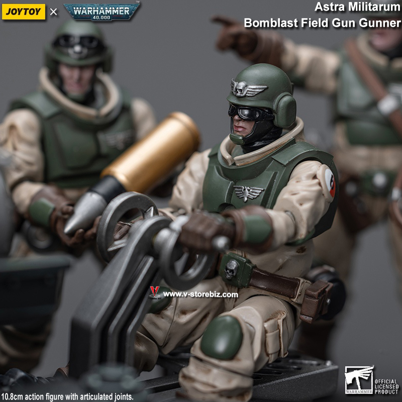 JOYTOY Warhammer 40K: Astra Militarum Ordnance Team with Bombast Field Gun Artillery