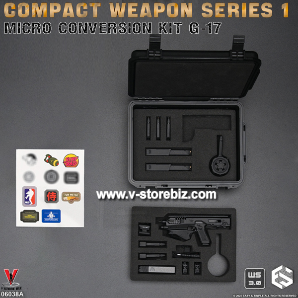 E&S 06038A Compact Weapon Series 1: Micro Conversion Kit G-17 (Black)