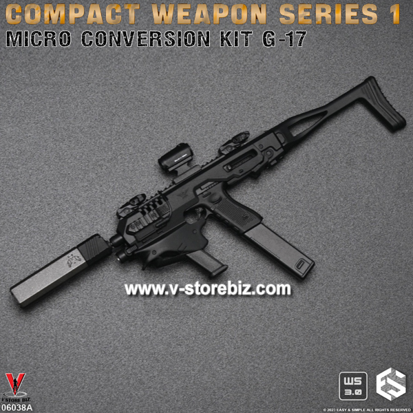 E&S 06038A Compact Weapon Series 1: Micro Conversion Kit G-17 (Black)